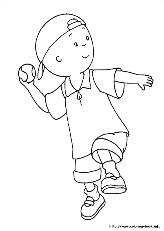Plansa de colorat cu Caillou 5 45